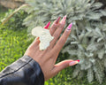 Africa Moja Large Ring with a textured Africa-shaped statement face worn on a hand