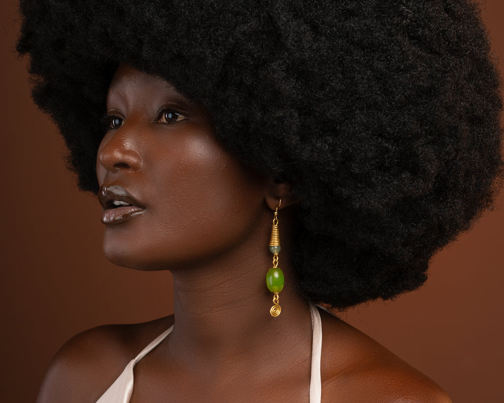 Nasira Earrings- Light Green