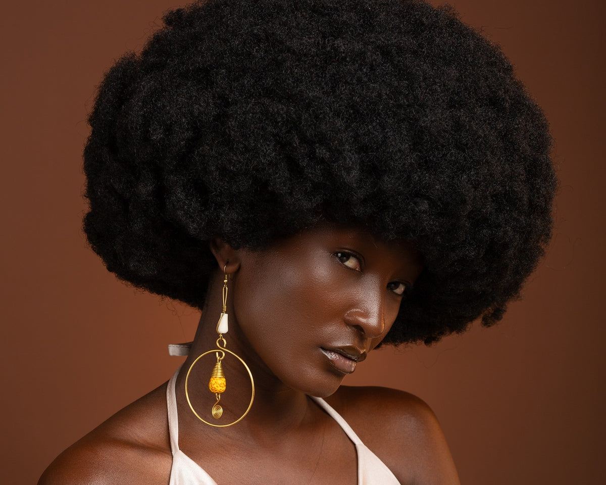 Mwangaza Earrings - Yellow