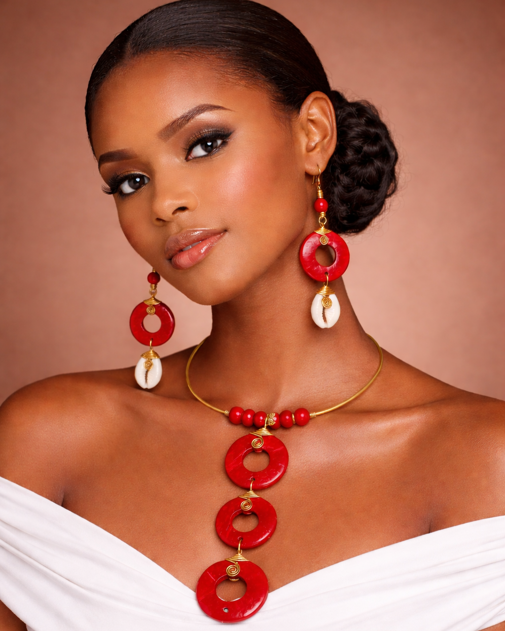 Kiboko Necklace -Red