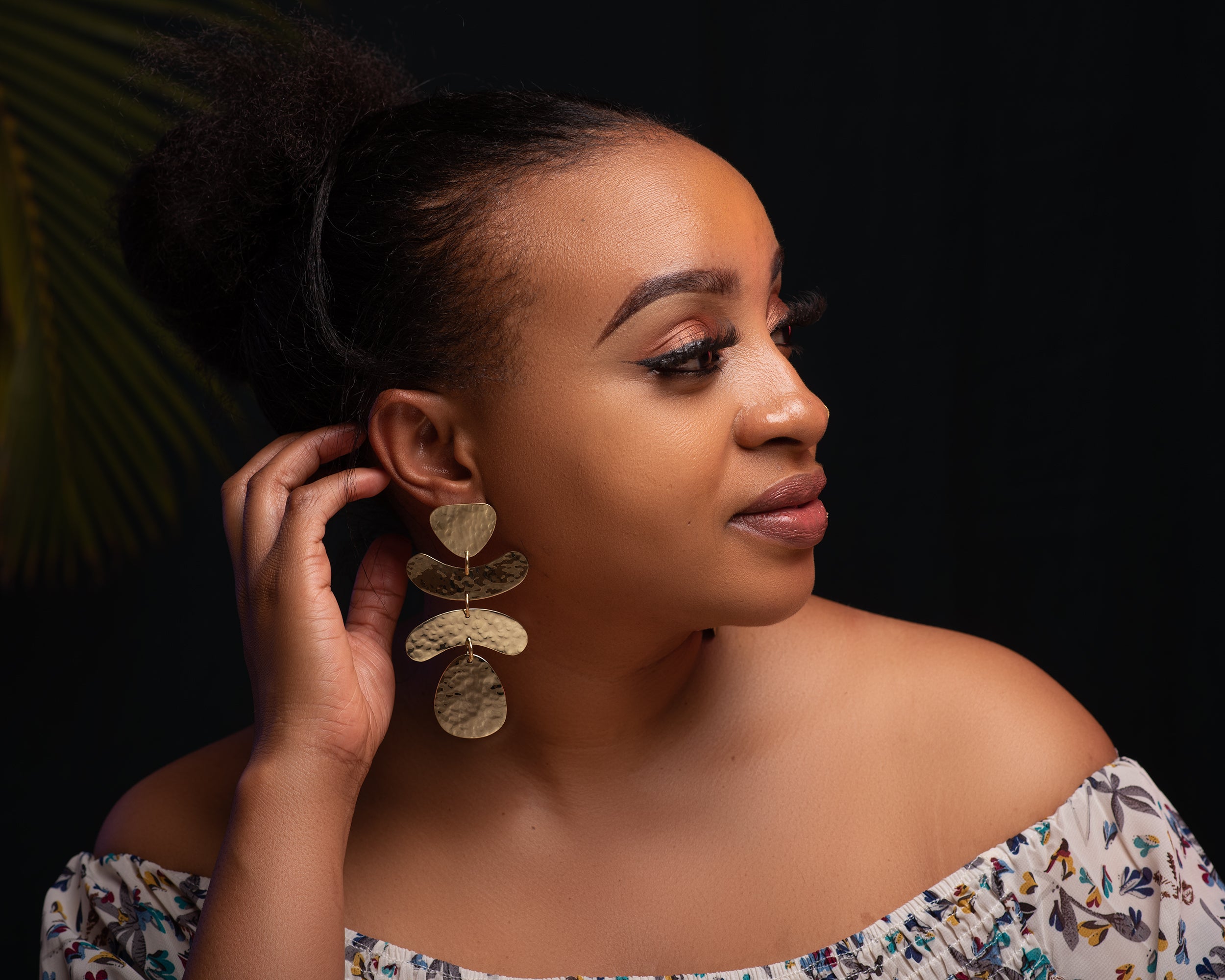 Zahra Brass Earrings