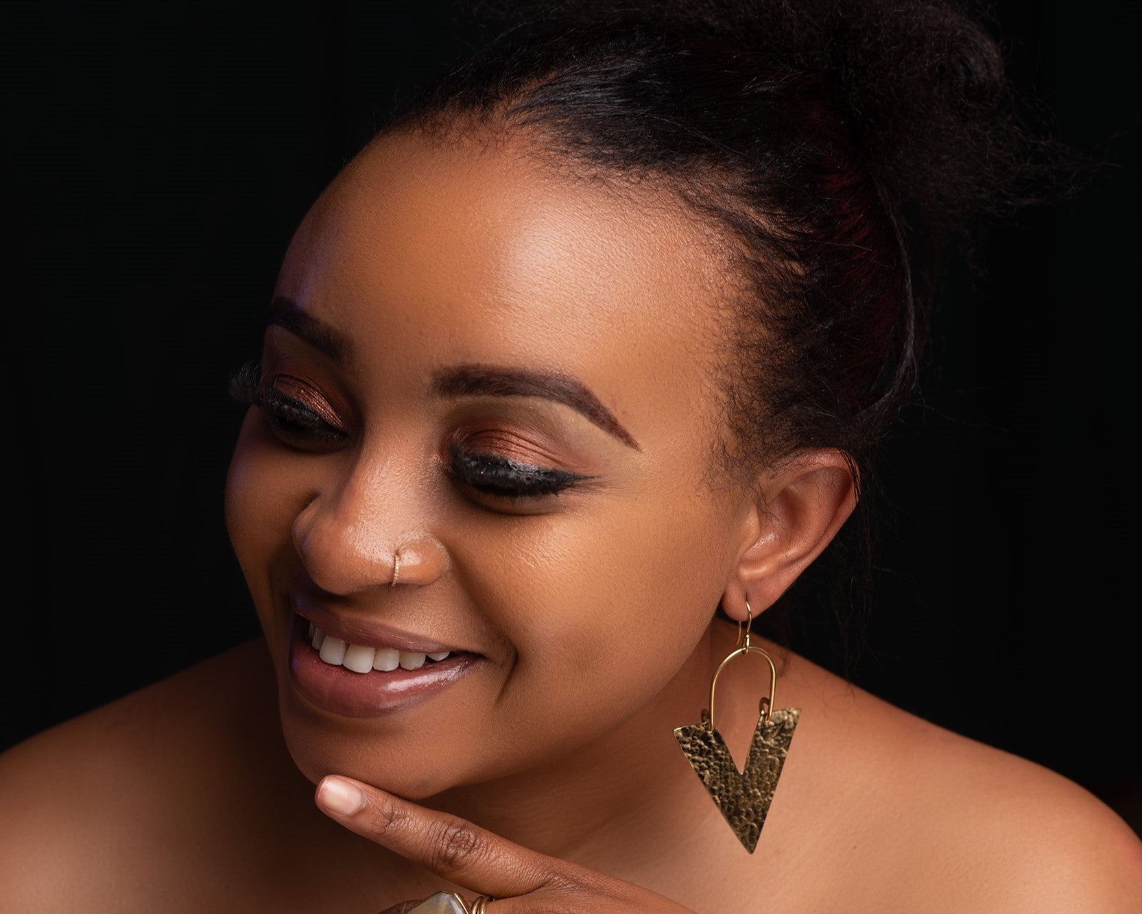 Taji Brass Earrings