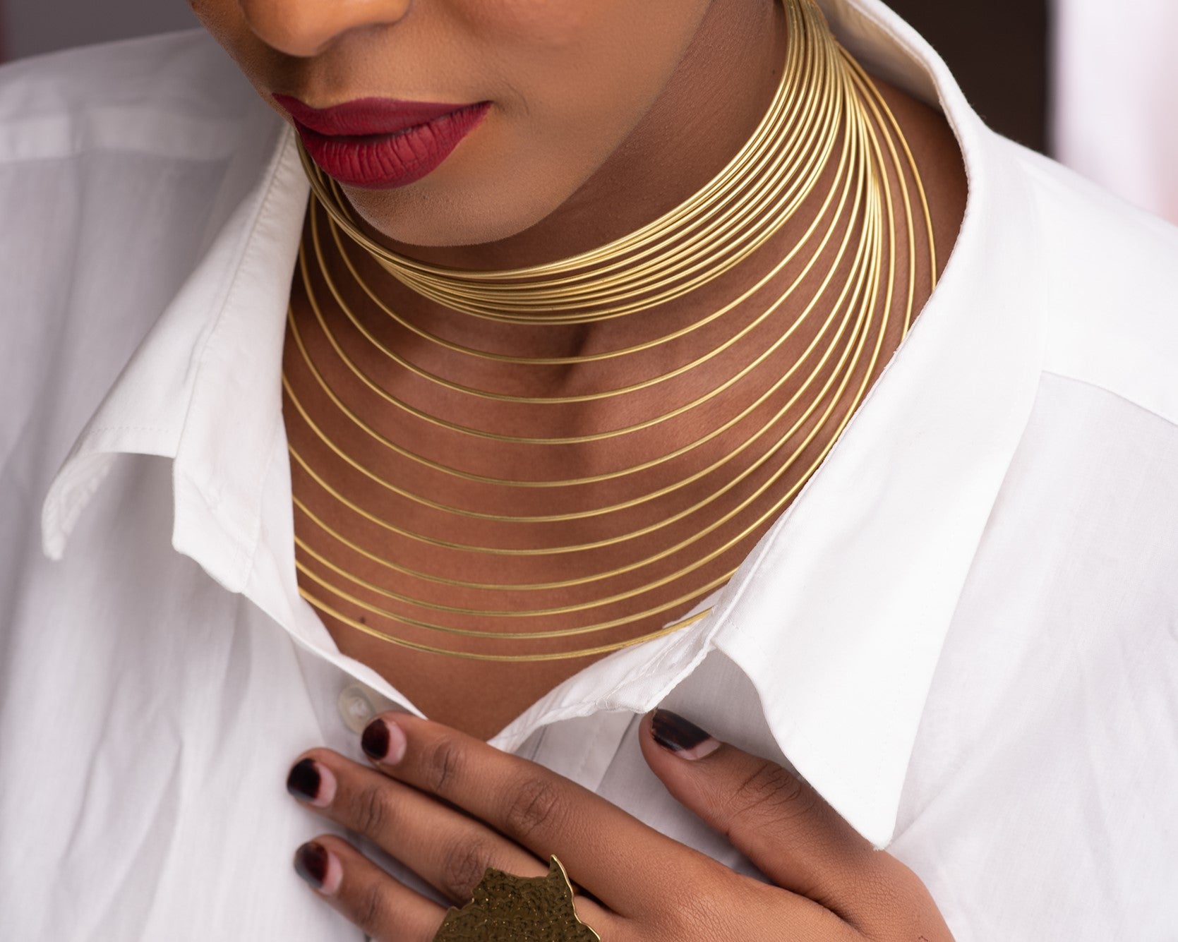 Statement Brass Necklace