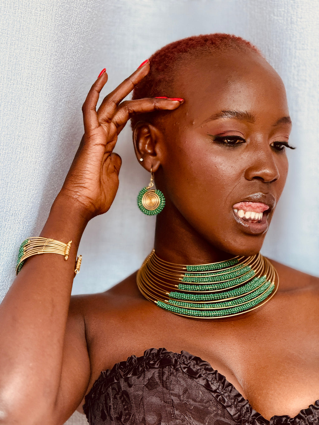 Nuru Green Jewelry Set