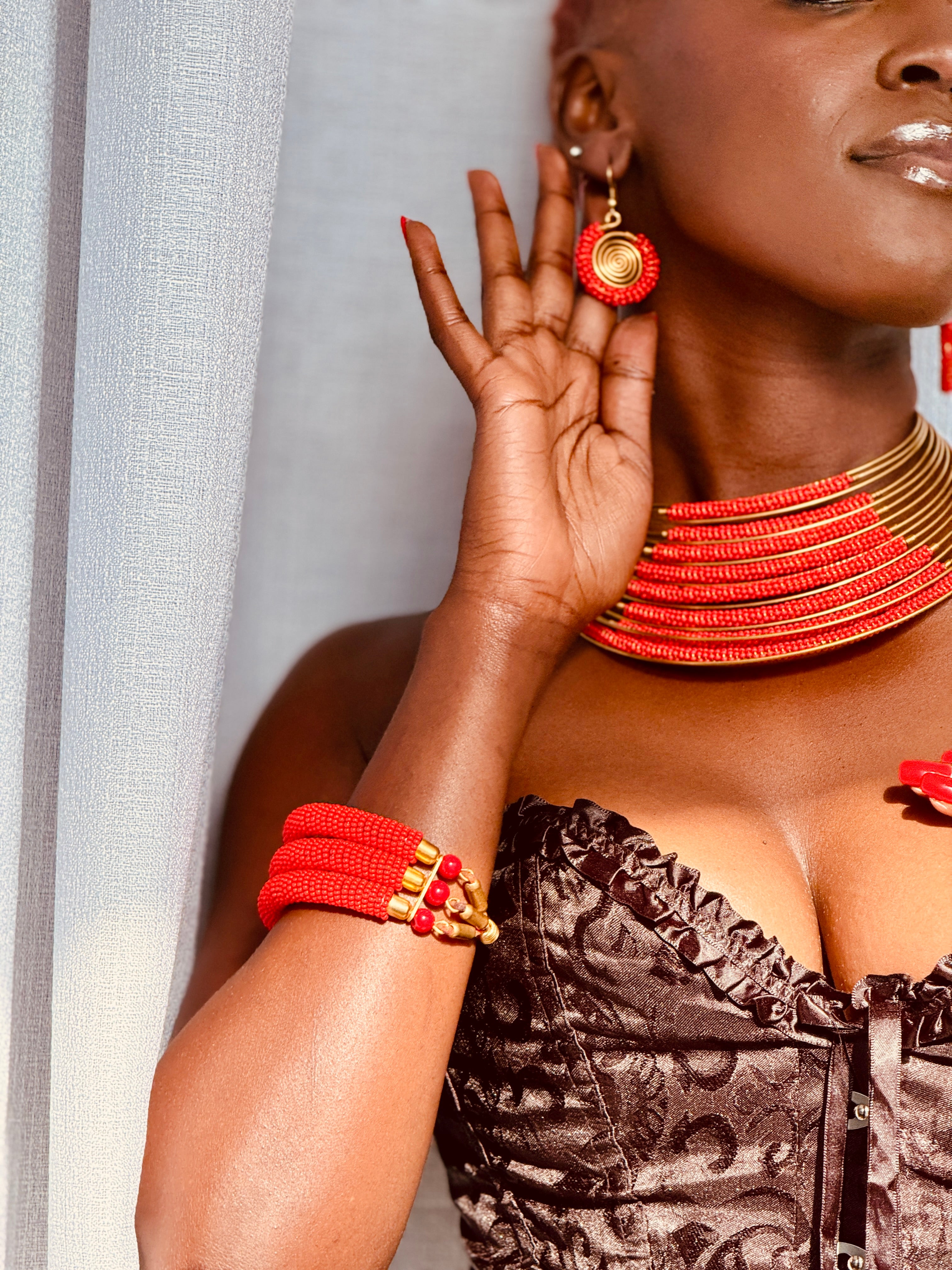 Nuru Red Jewelry Set