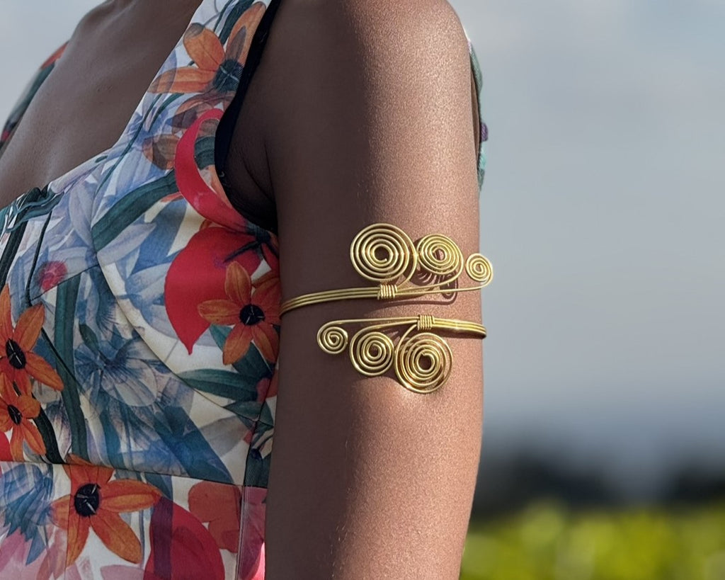 Brass Wire Multi-Spiral Armlet