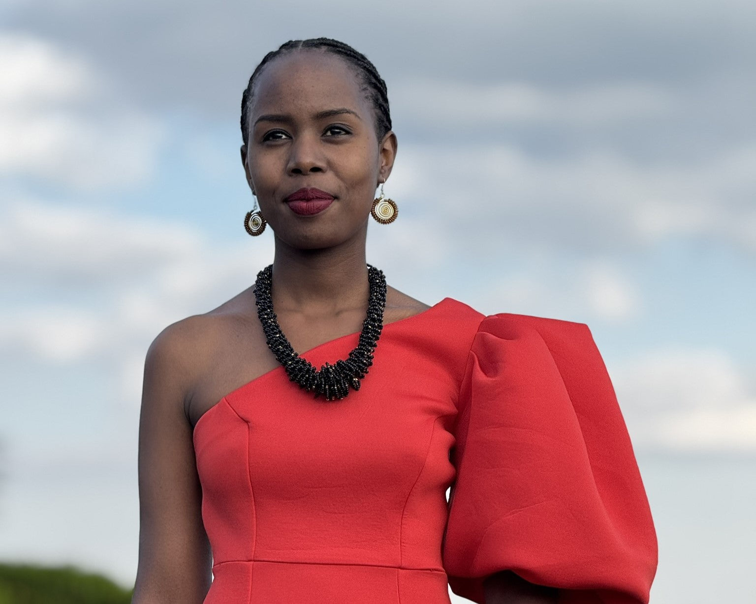 Fahari Necklace -Black and gold