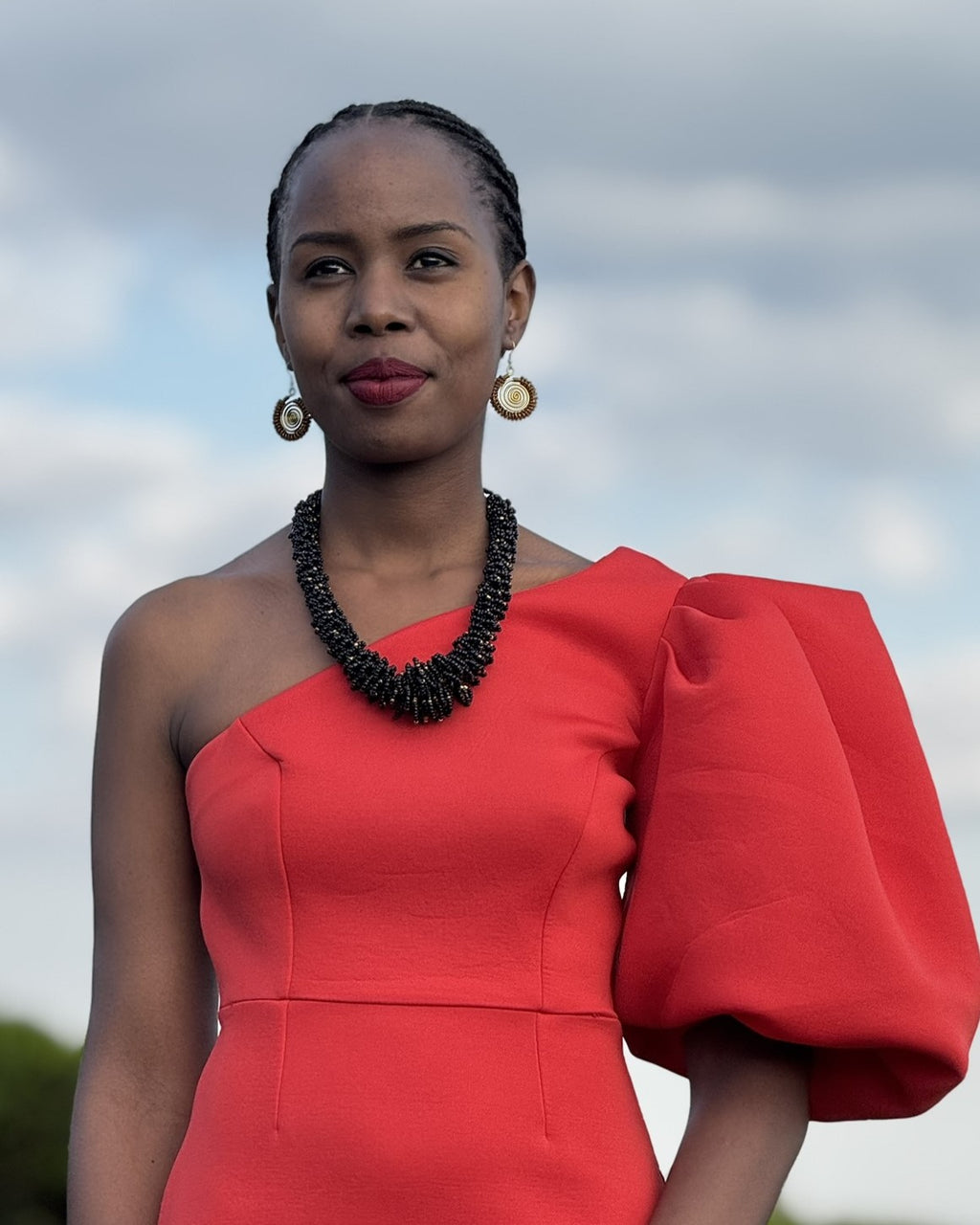 Fahari Necklace -Black and gold