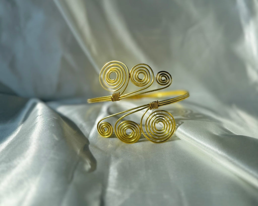 Brass Wire Multi-Spiral Armlet