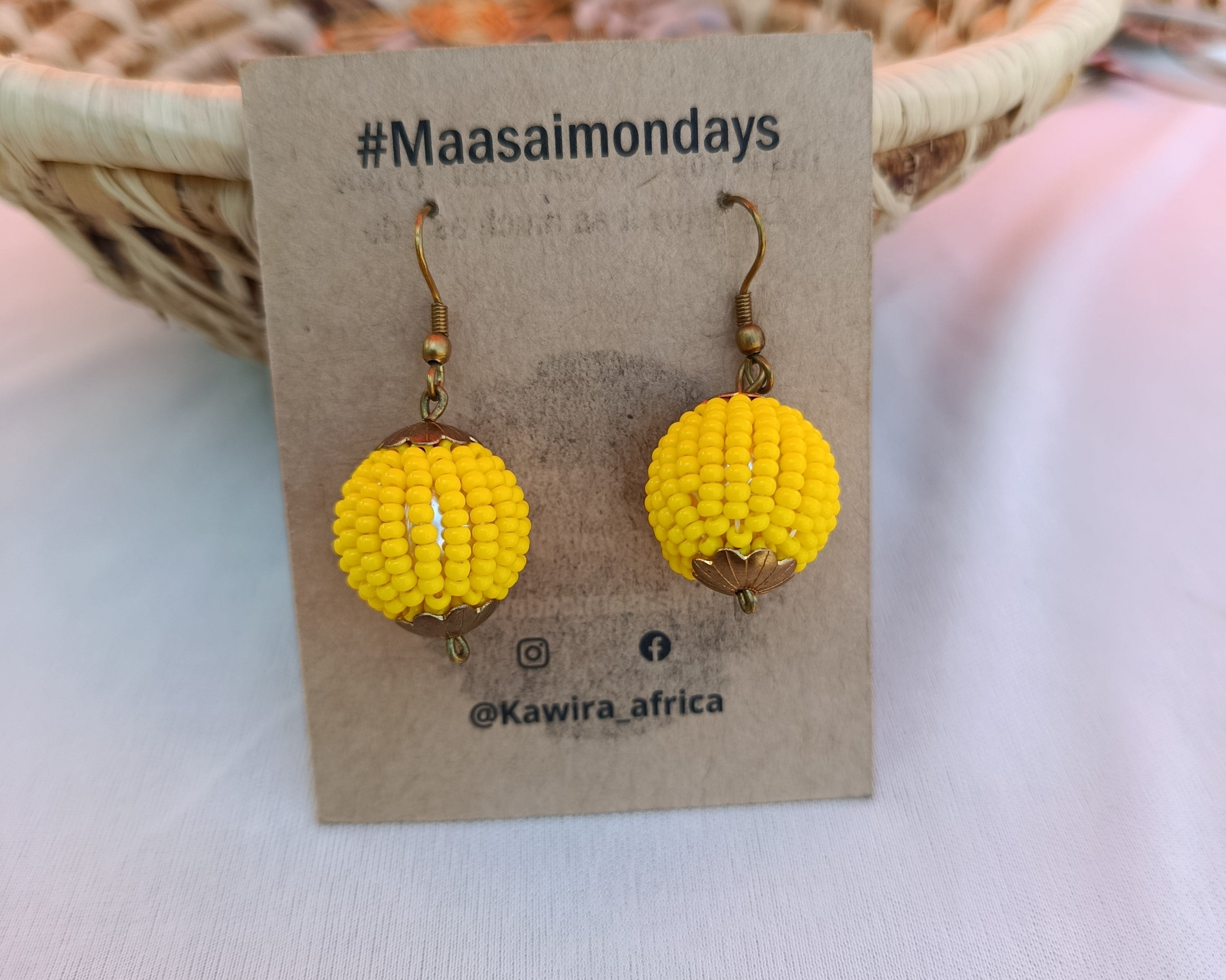 Yellow Drop Earrings