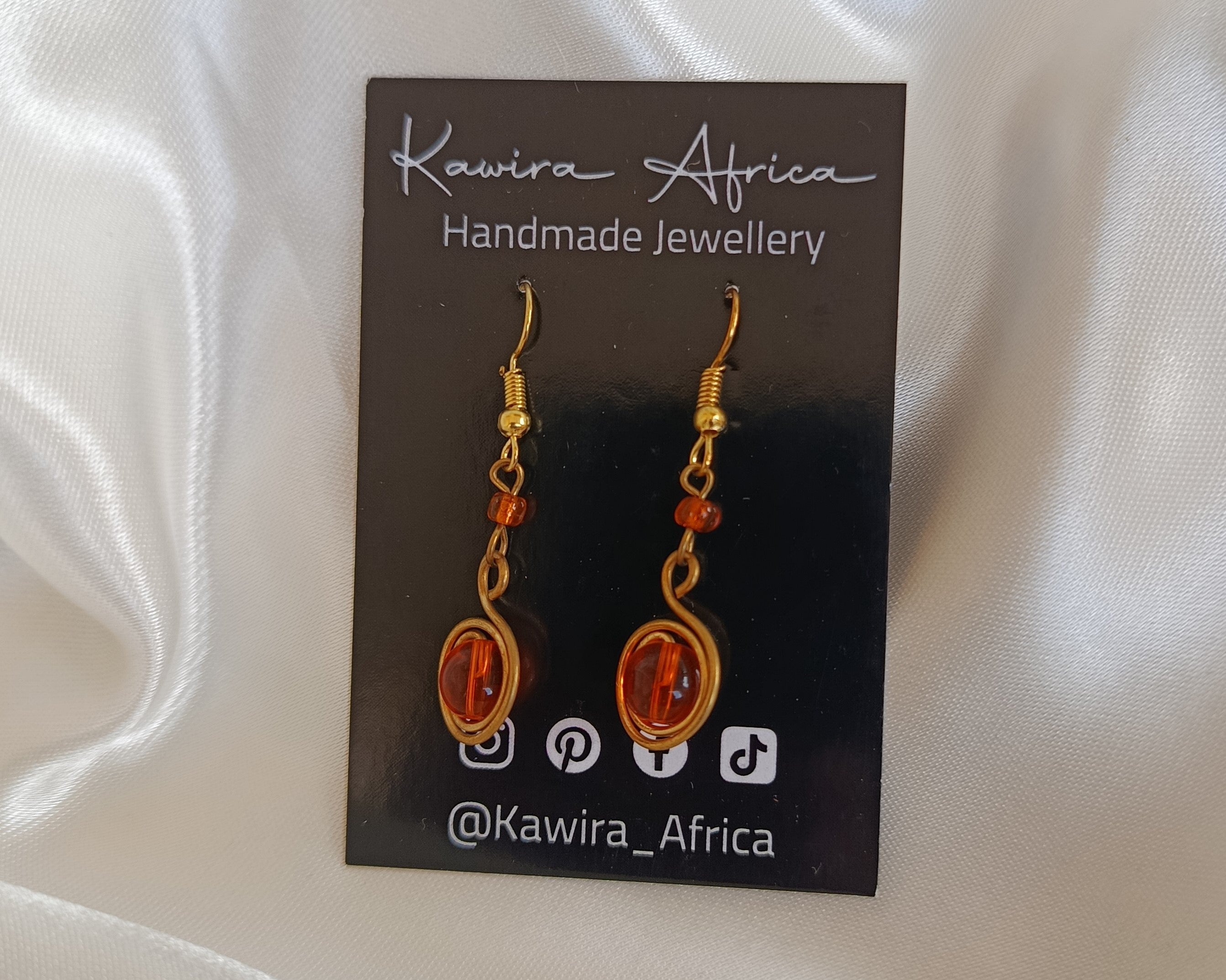 Doti Earrings - Orange
