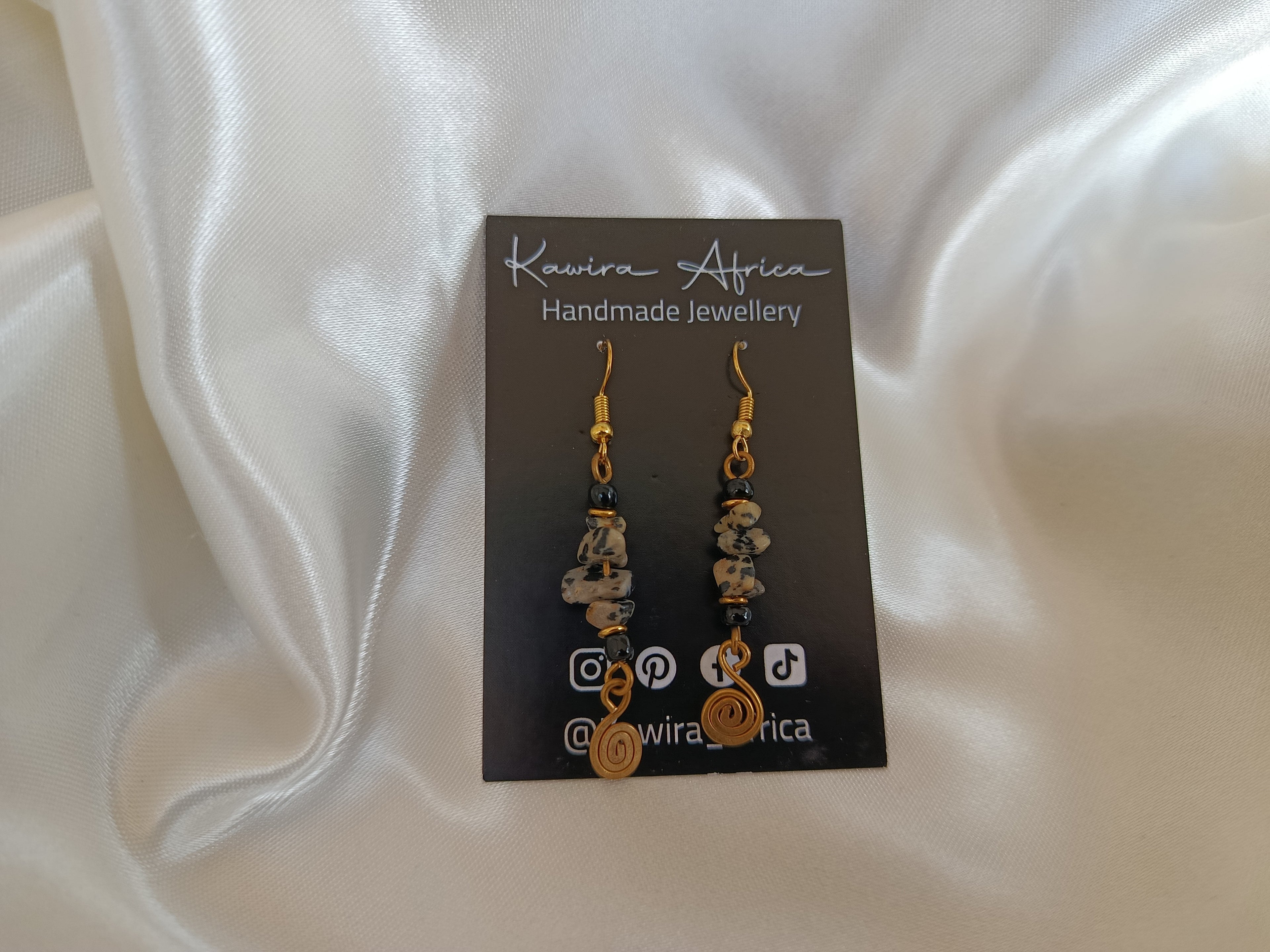 Laini - Dalmatian Earrings