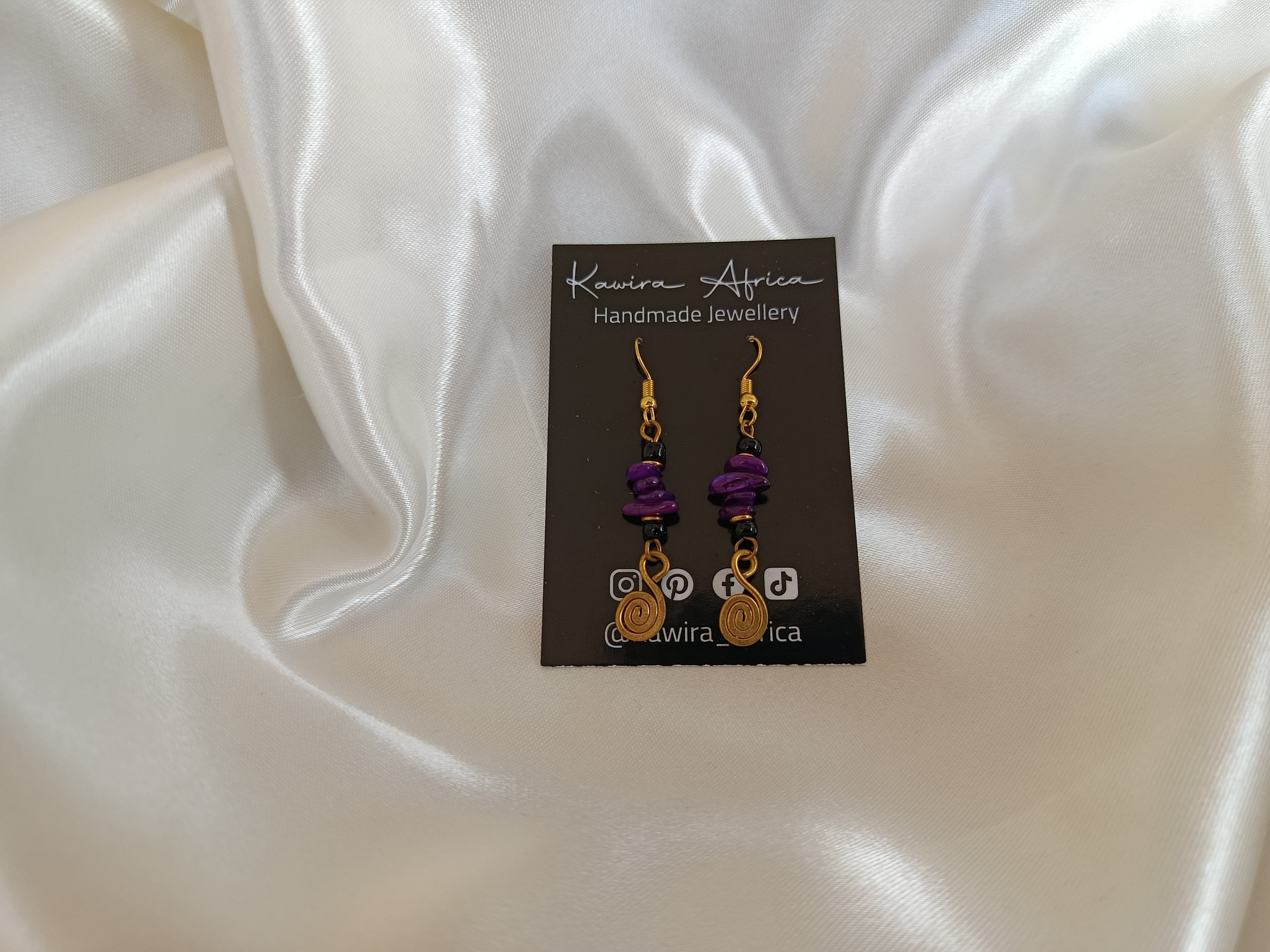 Laini - Purple Earrings
