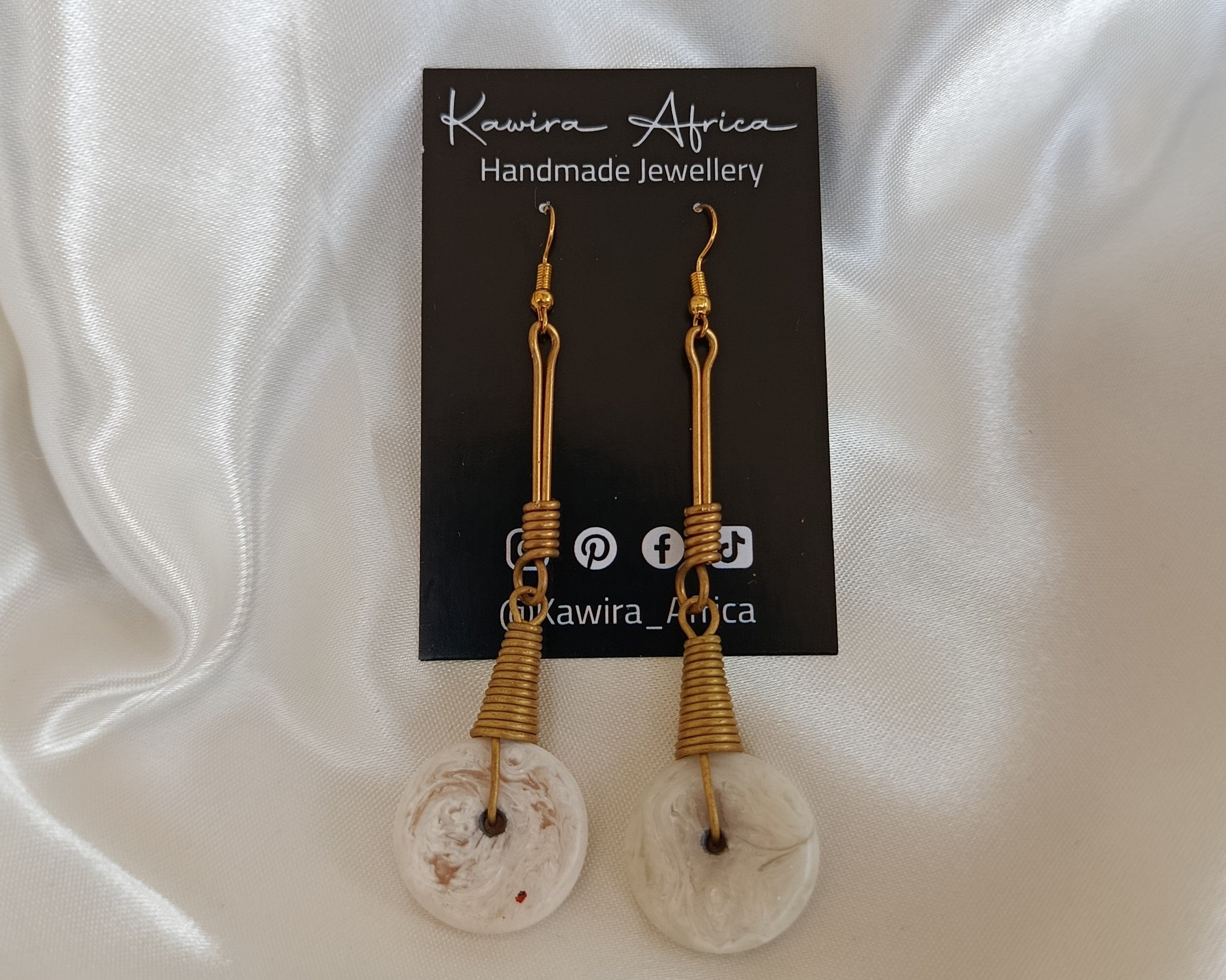 Kete Earrings - White Long