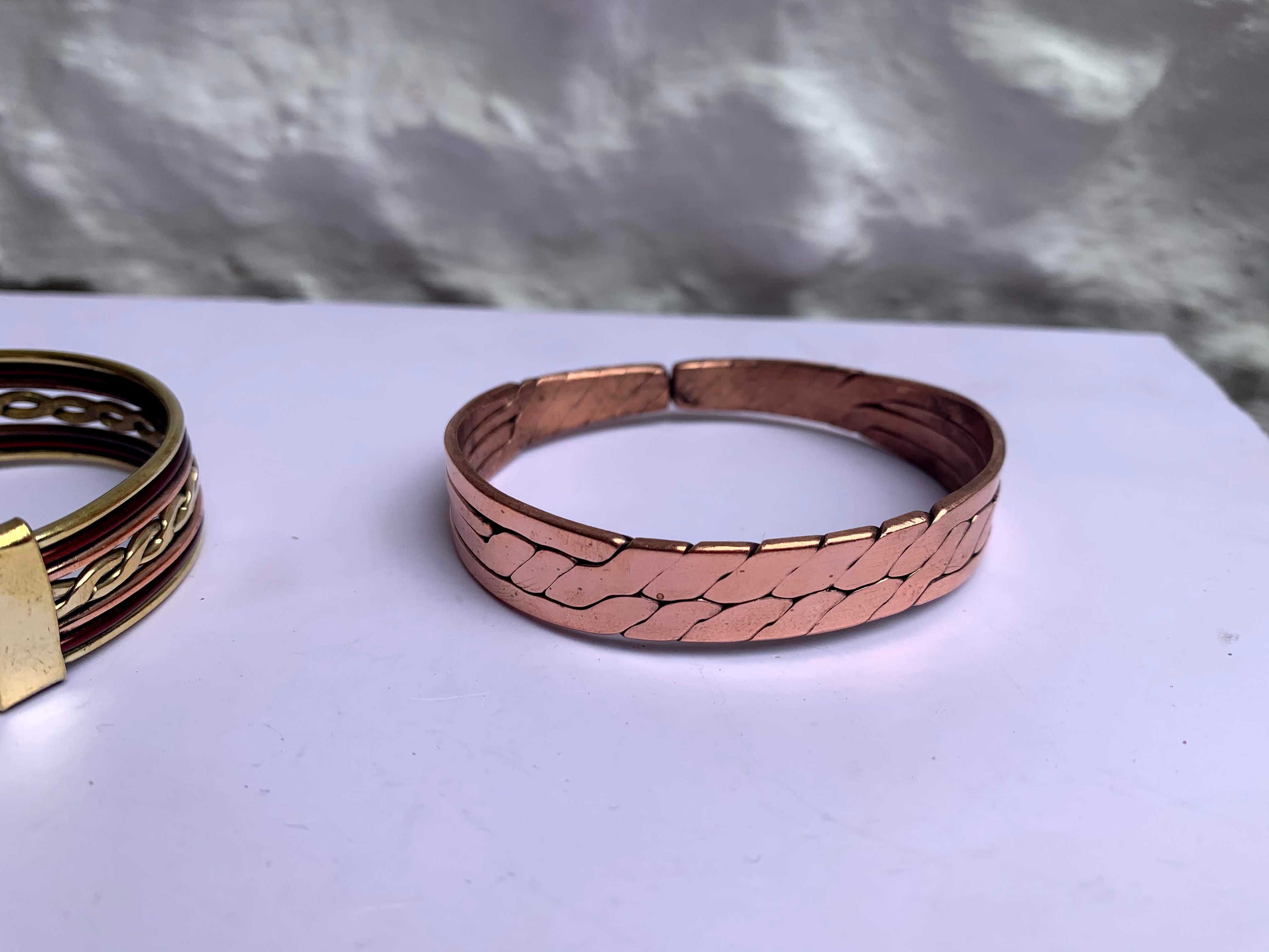 Thabiti Copper Cuff - braided copper bangle handmade in Kenya