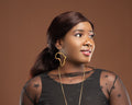 Afrika Brass Earrings